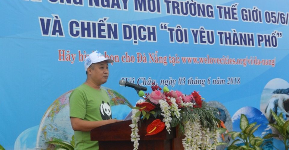Ông Lê Quang Nam - Giám đốc Sở Tài nguyên và Môi trường Đà Nẵng kêu gọi người dân hạn chế sử dụng túi nilon