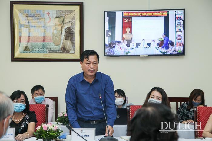Vụ trưởng Vụ Lữ hành TCDL Nguyễn Quý Phương báo cáo sơ bộ tình hình hoạt động lữ hành thời gian qua