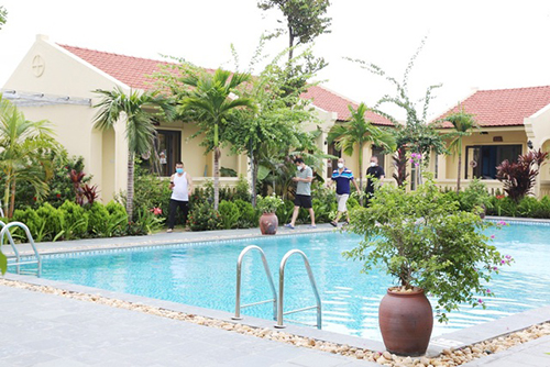 Khách sạn Đồng Nê nơi đang cách ly người nước ngoài nhập cảnh làm việc tại Ninh Bình.