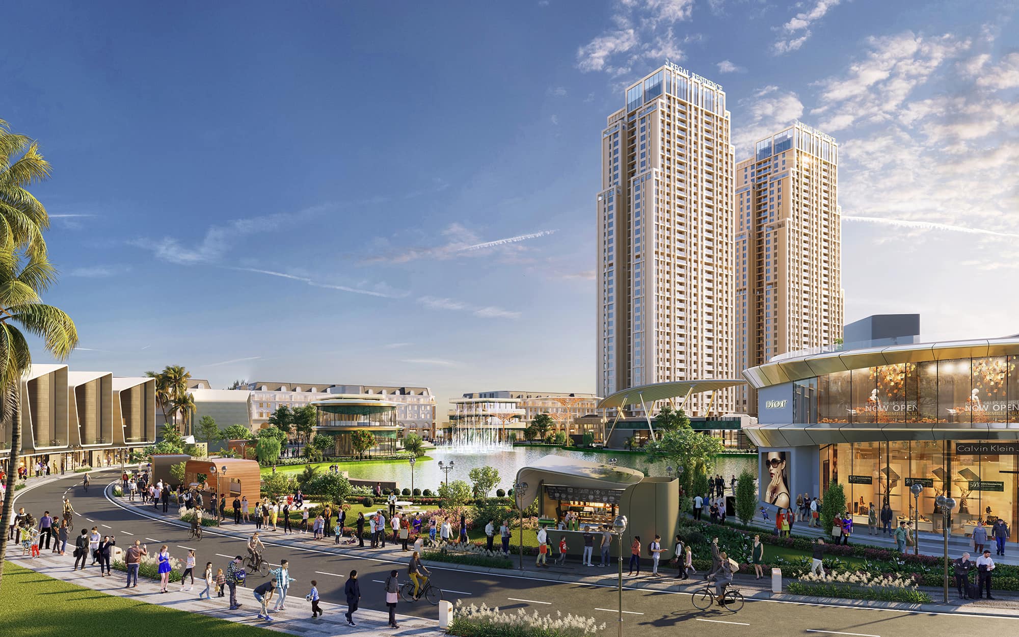 Các tuyến phố đi bộ 4 mùa sầm uất tại Regal Legend sẽ là điểm nhấn đặc sắc trong bức tranh du lịch hấp dẫn tại TP. Đồng Hới, Quảng Bình. Ảnh Regal Group